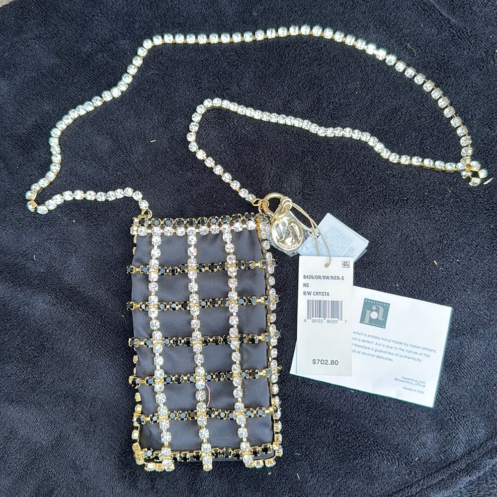 Rosantica Milano Crystal Phone Case Cross Body Bag